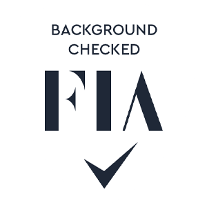 FIA Background Checked Badge White